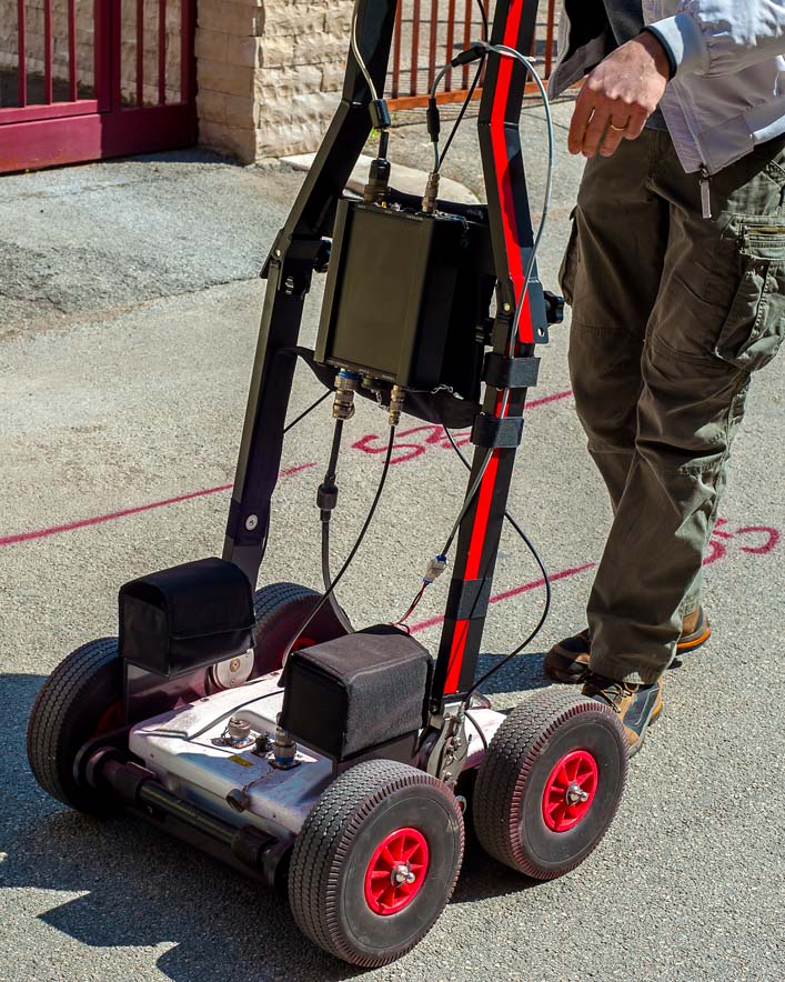 Détection des réseaux avec un géo radar.