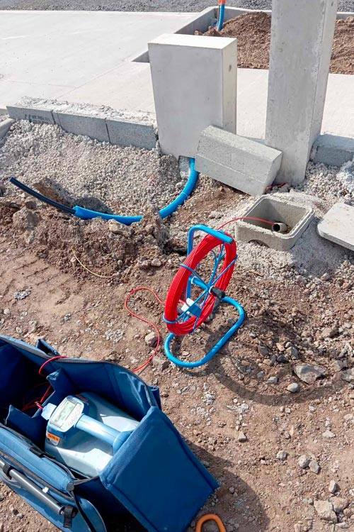 Devis détection de réseaux enterrés : aiguille détectable et détecteur électromagnétique.