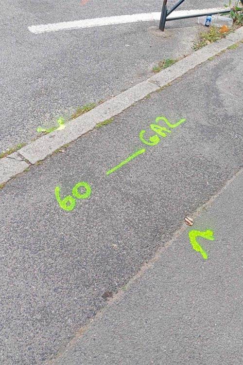 Entreprise marquage piquetage : réseau gaz.