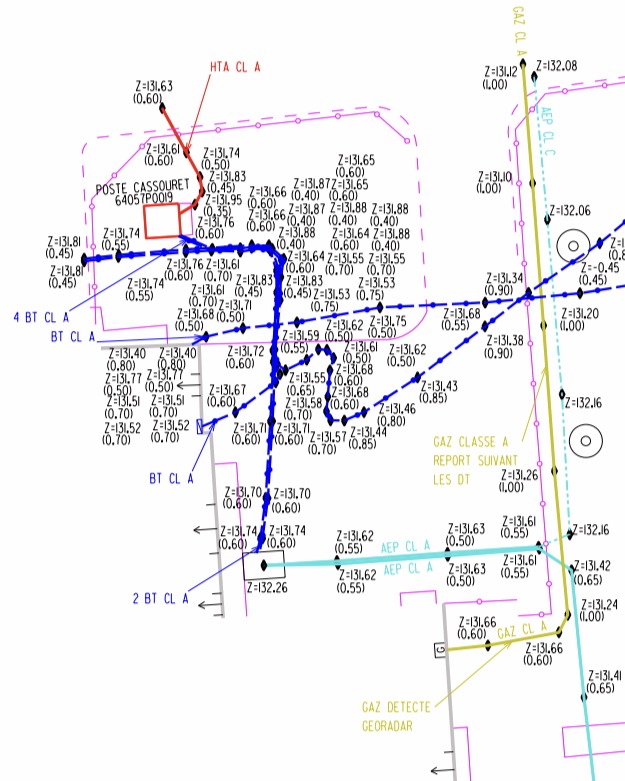 Plan de récolement classe A.